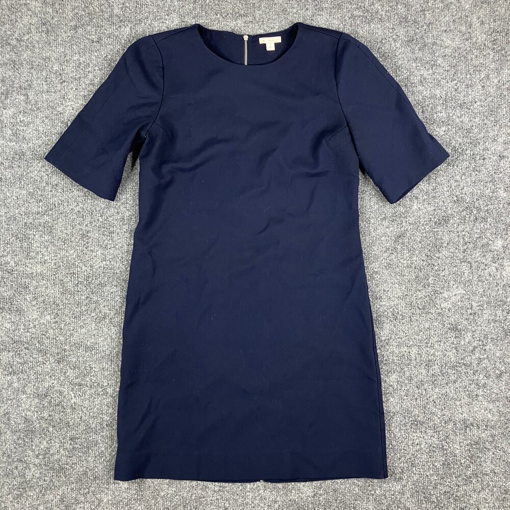 Gap Sheath Dress Womens Size 2 Navy Blue Short Sleeve Career Office Work